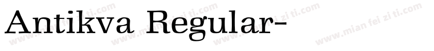 Antikva Regular字体转换